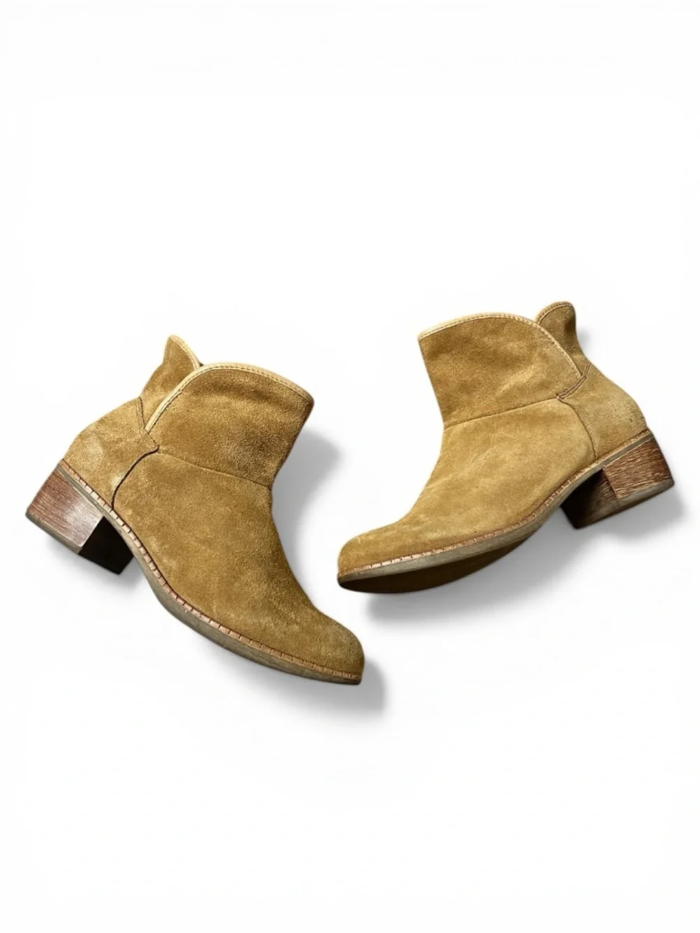 Ugg Suede Shearling Chestnut Ankle Boots 7 Comfort Minimalist Western Boho Chic